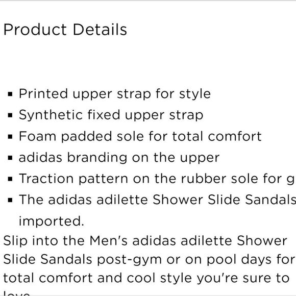 Adidas Adilette Slide Sandals- Unisex main image 8